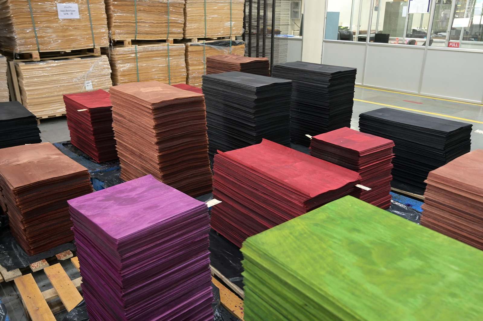 Dyed sheet stock